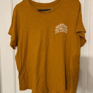 Old Navy Women's XL Short Sleeve Shirt Mustard Yellow